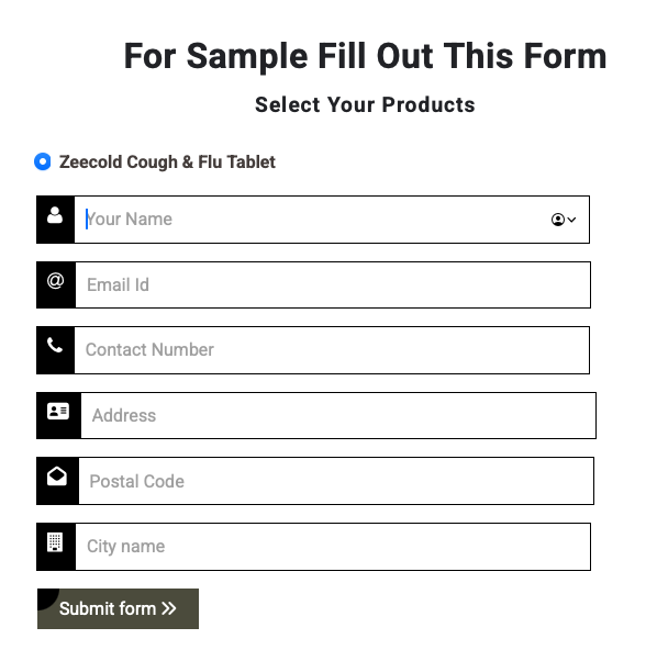 Free Sample Loot 2025 : Zeecold Cough & Flu Tablet Free Sample - No Shipping